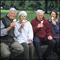 older adults icecream